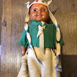 INDIGENOUS Native Vintage Antique Doll